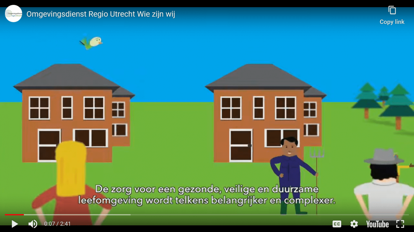Video met de uitleg over de Omgevingsdienst Regio Utrecht. Wie we zijn en wat we doen.