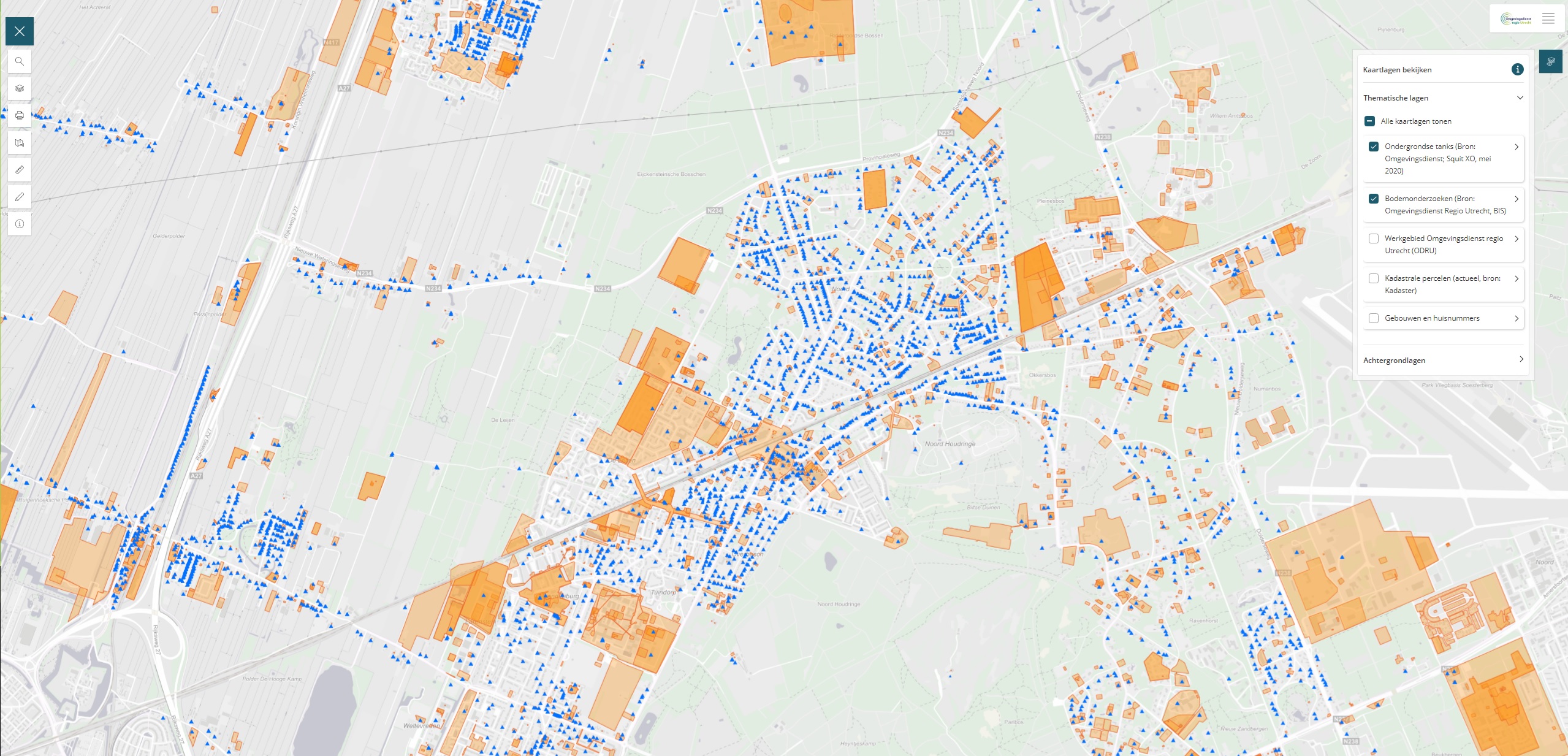 Bodemkaart Geoportaal regio Utrecht