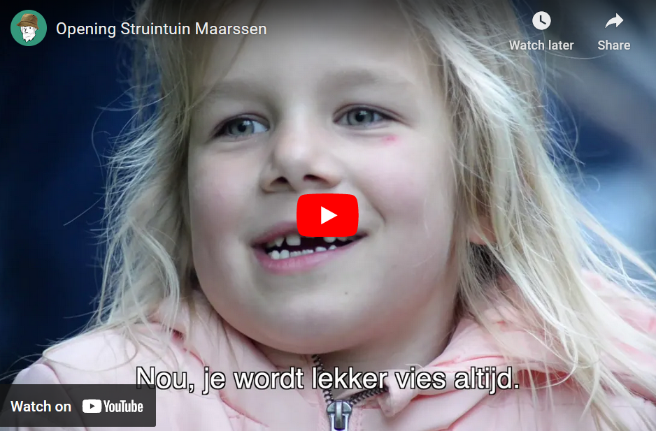 Video over de opening van de Struintuin bij MEC Maarssen