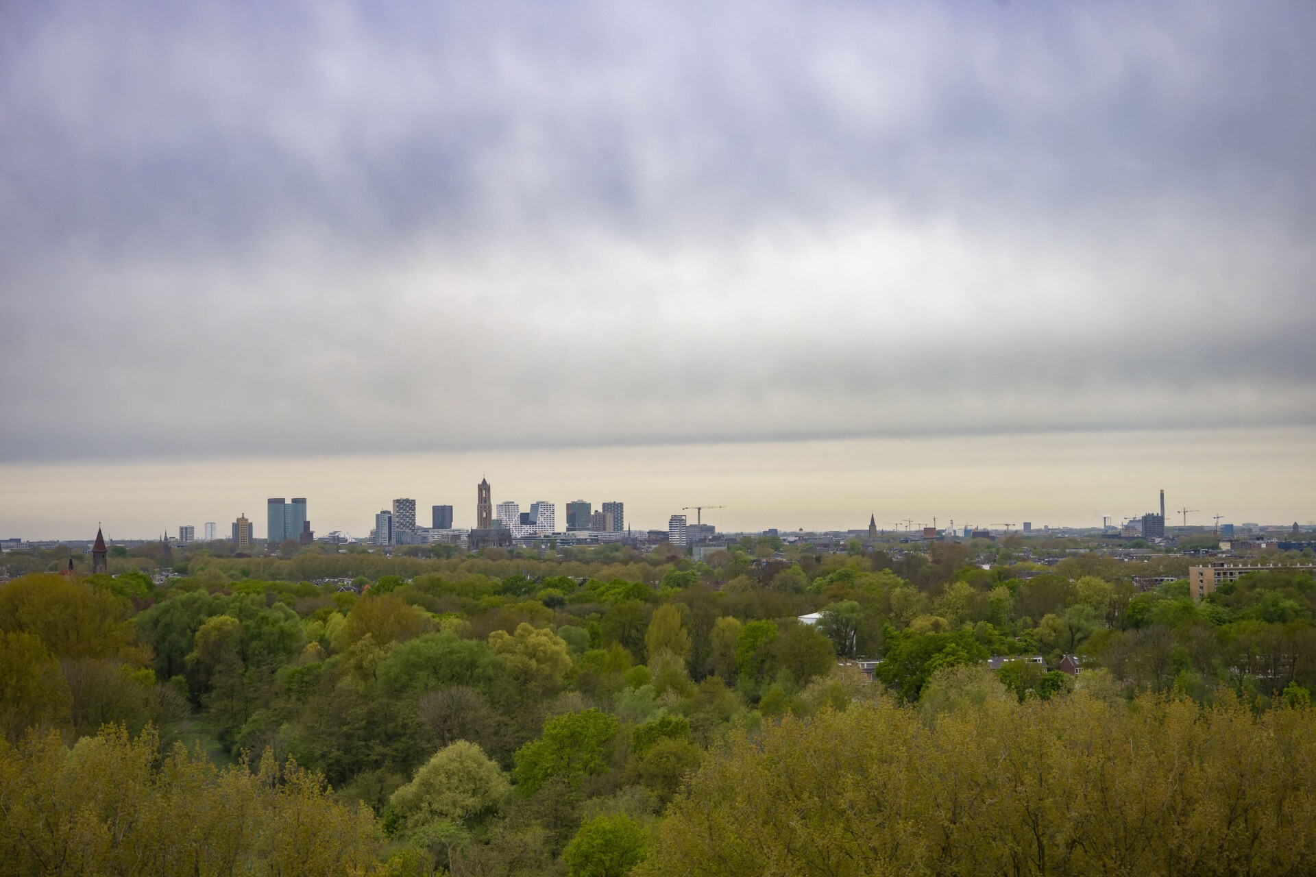 Foto van de skyline van utrecht