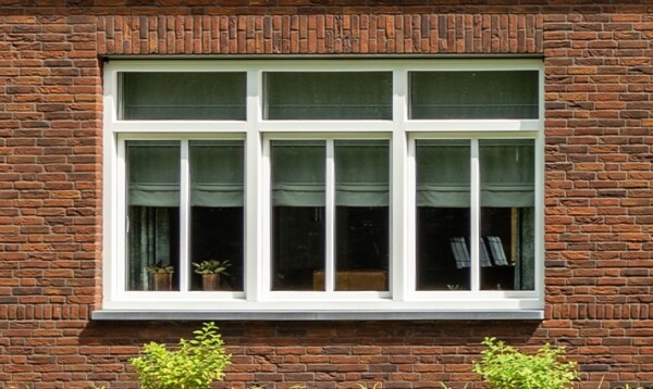 Foto van een wit raamkozijn